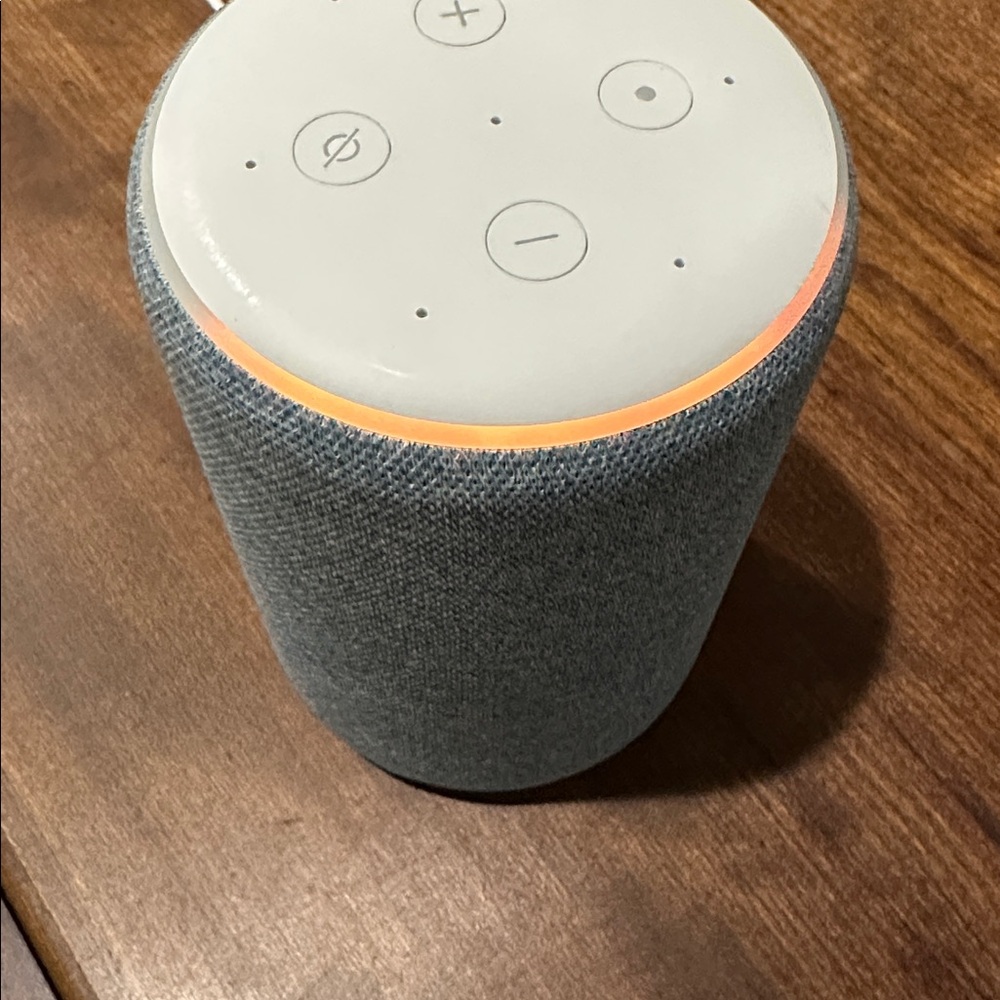 Voice-Activated Smart Speaker with Light Blue Fabric - Picture 5 of 7
